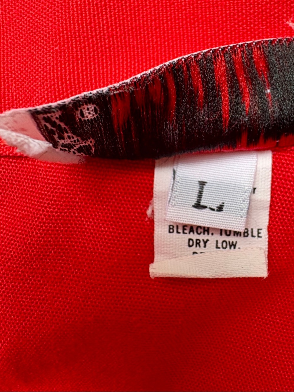 Vintage Orvis Vibrant Red Cotton A-Line Skirt wraparound Large Made in USA - Picture 5 of 8
